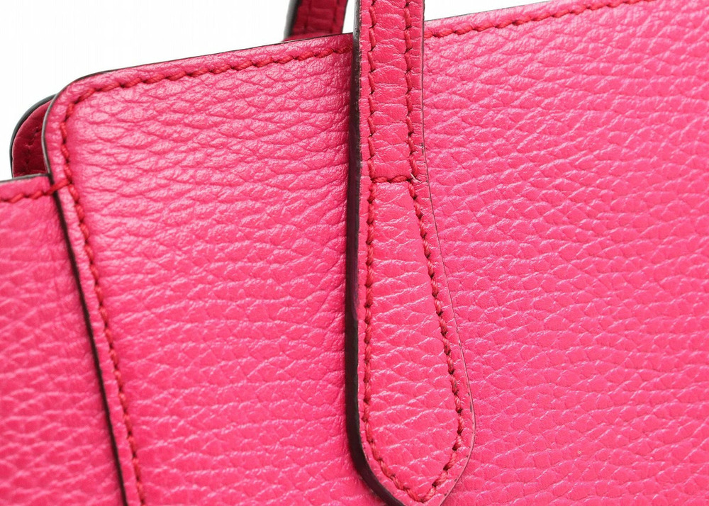 Gucci Swing Handbag Crossbody Bag Leather Pink - Picture 7 of 9